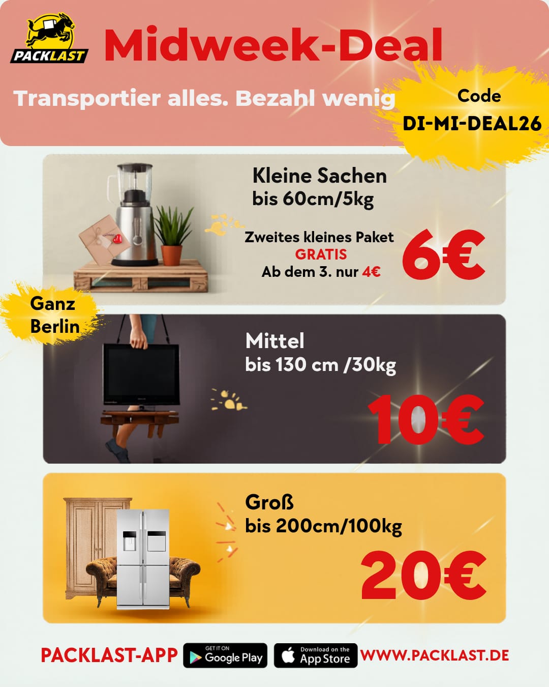Midweek-Deal bei PackLast